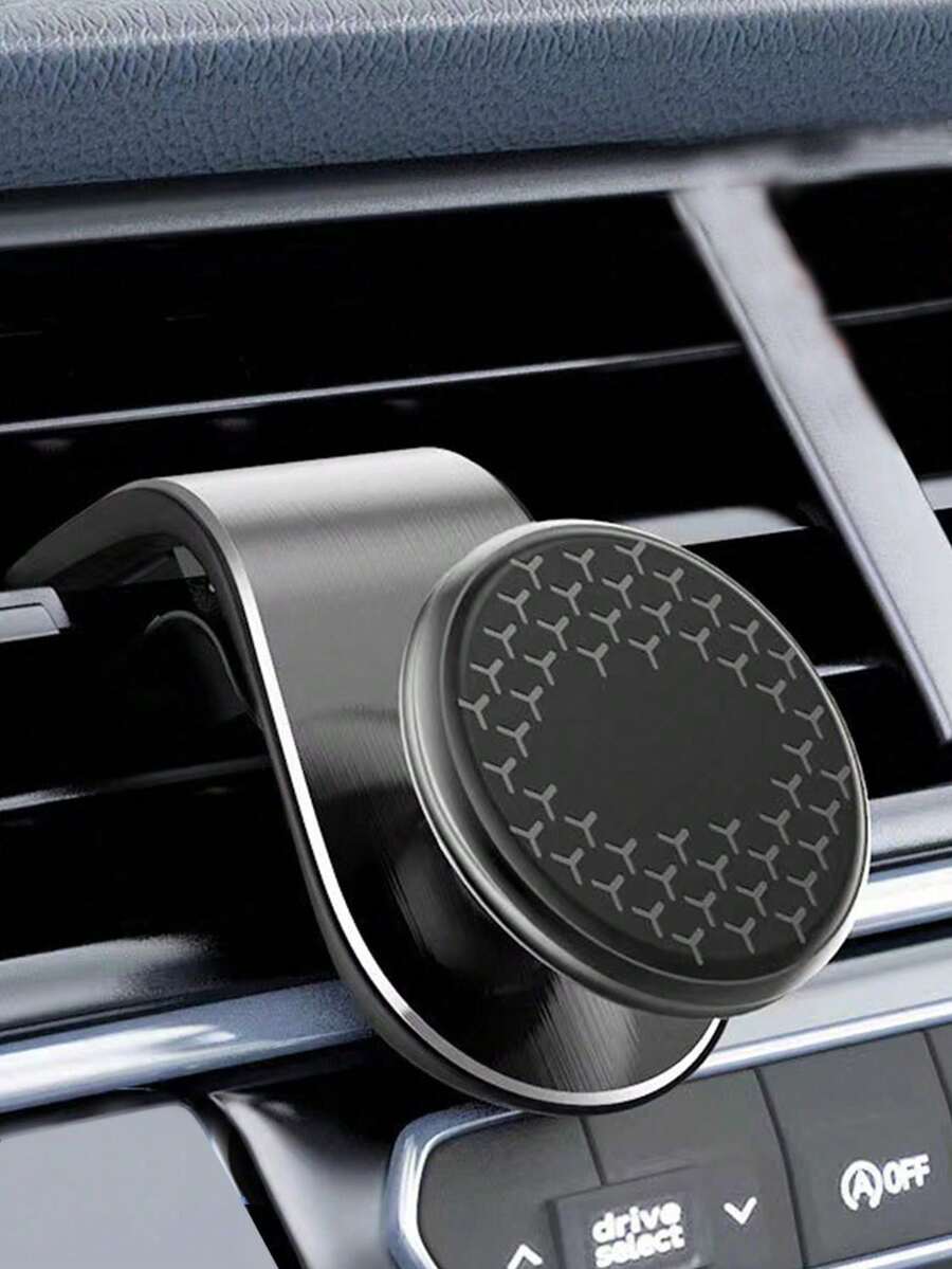 1pc Car Air Vent Phone Magnetic Holder L-Shaped Strong Magnetic Bracket - A - View 1