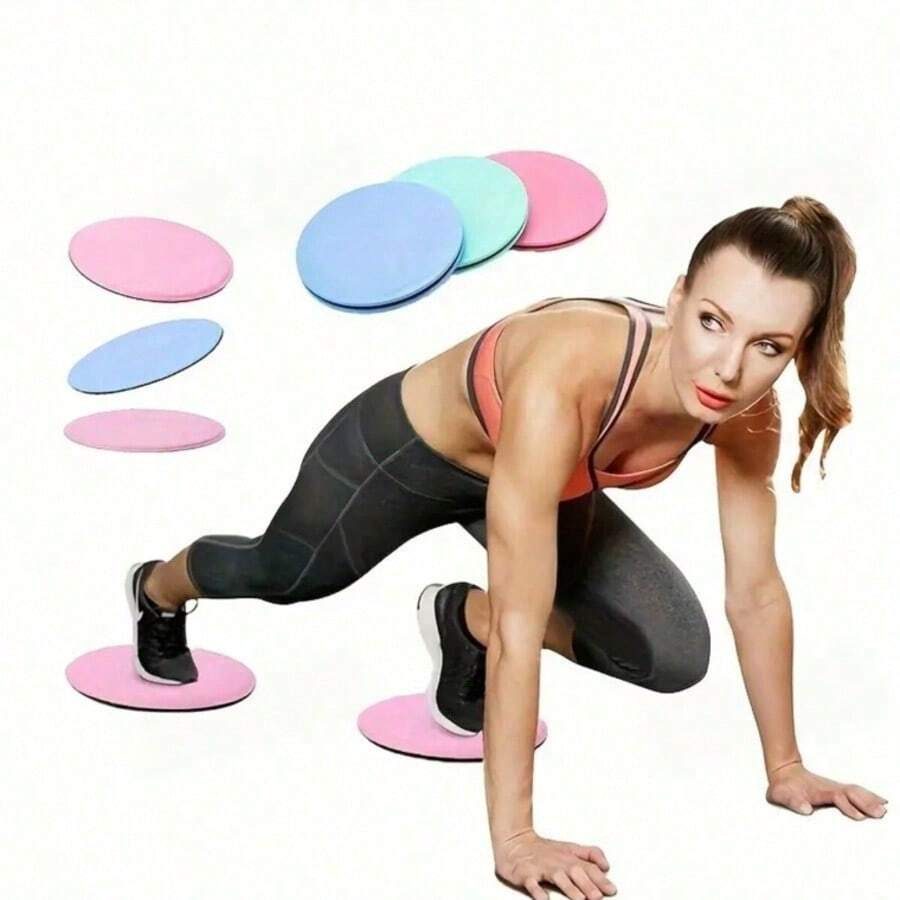 Pilates Gliding Disc Yoga Abdominal Fitness Foot Slide Board Waistline Butt Lift Core Training Exercise Slider - Multicolor - View 1