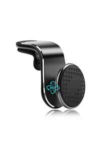 1pc Car Air Vent Phone Magnetic Holder L-Shaped Strong Magnetic Bracket - A - View 3