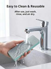 1/3/6/12pcs Multi-Function Bathroom Glass Mirror Shower Tile Cleaning Tool, Magic Descaling Brush, Aquarium Sponge Brush, Independent Aquarium Sponge Cleaner, Hard Water Stain Remover, Suitable For Faucets, Bathtubs, Toilets, Shower Glass - Multicolor - View 5
