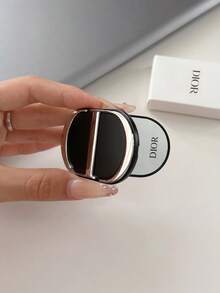 Dior 2-In-1 Portable Phone Stand Mirror, Mini Makeup Mirror Phone Ring Holder, Compact Phone Stand, Suitable For On-The-Go Touch-Ups - Black - View 4