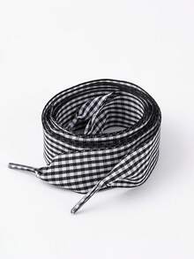 Colorful Plaid Flat Shoelaces, Polyester Woven Creative Checkered Sports Shoelaces, Suitable For White Sneakers And Board Shoes - Multicolor - View 16