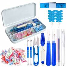Sewing Tool Kit With Storage Box, Multi‑Color Sewing Accessories Set Including Sewing Clips, Seam Rippers, Thread Snips, Needle Threaders, Soft Measuring Tape, Portable Sewing Supplies For Clothing Repair, Quilting, Embroidery & DIY Crafts - Sewing Tool Box - View 13