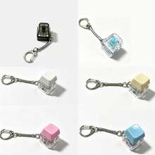 1 buah Mainan Pereda Stres Keyboard Dewasa, Mainan Fidget Sensorik, Pereda Kecemasan, Gantungan Kunci Pereda Stres Keyboard, Mainan Pereda Stres Tombol Keyboard dengan Lampu LED, Gantungan Kunci Pereda Stres Tombol Transparan Portabel 4 Tombol - MultiWarna - View 12