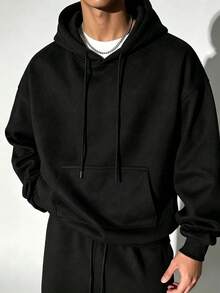 Men's Sports Casual Hoodie, Practical Pockets, Suitable For Daily Wear And Sports Scenes. - Black - View 4
