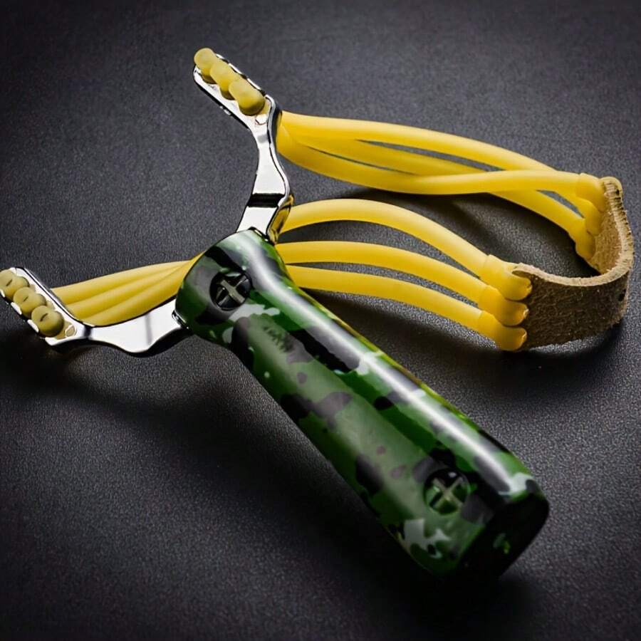 Hasbro 1pc Camouflage Wolf Slingshot, Outdoor CS Gear, Cool Competitive Toy Slingshot - B - View 1