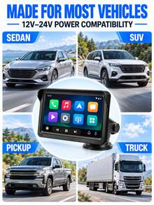 7" Touchscreen Carplay Portable Car Stereo Android Auto, Car Play Navigation, Voice Control, Remote Connection/AUX/FM, Car Radio Receiver, Loop Recording, Plug & Play, For Car Truck Van - Carplay - View 9