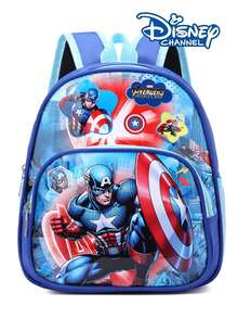 Disney Frozen Anna, Avengers, Stitch, Spider-Man Theme Backpack, Multi-Color Cartoon Superhero, Princess And Alien Pattern Student School Bag, Lightweight Durable Large Capacity Daily Backpack, Suitable For Teens And Adults, Casual Cartoon Style, With Front Pocket, For School, Commute And Daily Travel, Cute 3D Cartoon Pattern, Multiple Designs Available - Multicolor - View 7