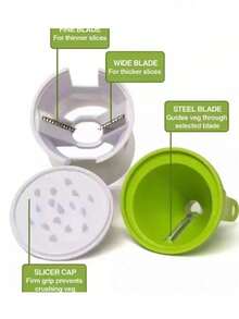 1pc Portable Multi-Function Vegetable Salad Slicer/Shredder (Suitable For Cabbage, Lettuce, Purple Cabbage, Cucumber, Bok Choy, Zucchini Noodle Maker) - Perfect For Making Healthy Meals, Suitable For Zucchini, Cucumber, Carrot And Other Ingredients; Easy To Operate, Dishwasher - Multicolor - View 7