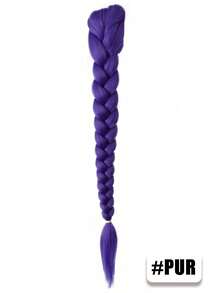 26 Inch Purple Braided Ponytail Wig, Suitable For Braided Hairstyles, Cosplay, Stage Performance, Parties, Halloween Costumes, And Role-Playing - Multicolor - View 12