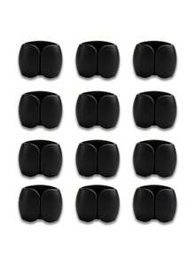 Silicone Cable Organizer, Multi-Functional Cable Management Clips, Reusable, Suitable For Charging Cables, Earphone Wires, Desktop Cable Management - Black - View 4