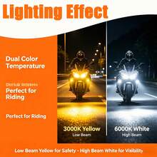 Heyword 1pc H4 LED Motorcycle Headlight Bulb HB2 9003 12V-24V High/Low Beam Suitable For Scooter Motorcycle LED Headlight Bulb Conversion Kit White - Beige - View 5