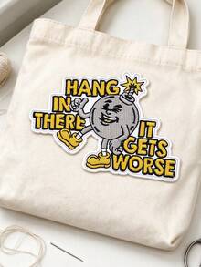 1 st/2 st/3 st/4 st/6 st/7 st/8 st retro broderad patch med bomb, "Hang In There It Gets Worse" - Multifärgad - Visa 5