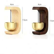1pc/2pcs Feng Shui Wealth & Fortune Doorbell, Dopamine Wind Chime, Magnetic Doorbell, Walnut Wood Doorbell, Chinese Style Copper Bell, Suitable For Home And Commercial Entrances - Model B - View 14
