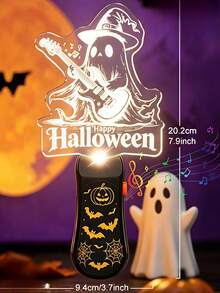 Halloween Musical Glowing Magic Wand Toy, Handheld Wand With Glowing Castle, Pumpkin Man And Other Halloween Patterns, Battery Powered, Fun Cognitive Enlightenment, Suitable As Halloween Holiday Gift For Boys And Girls - Multicolor - View 9