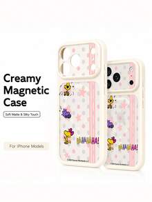 Miniso X Snoopy Phone Case With Magnetic Charging Function, Compatible With Apple Iphone 18 Pro 18promax 17ProMax 17Pro 16 Pro Max/15 Plus/14/Iphone13/IP 17/15Pro/12 Pro/11/16 Plus, Winter Phone Case Halloween And Christmas Holiday Gift For Friends And Family - Beige - View 5