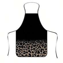1pc Black Gold Leopard Gradient Print Apron For Home Cooking Baking - Multicolor - View 2