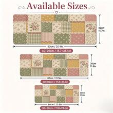 1 buah Alas Mouse Motif Mawar Patchwork Vintage, Alas Meja Feminin, Permukaan Serat Poliester, Alas Karet Anti Selip, Dekorasi Meja Rias dan Menulis, Tersedia 4 Ukuran - View 5