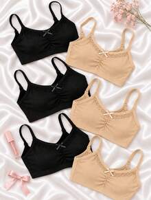Women Bras & Bralettes - Black and Beige - View 4