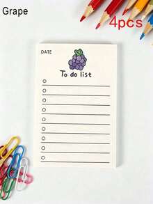 Cute Fruit Daily Planner To-Do List, Notebook Paper Stationery - Multicolor - View 39