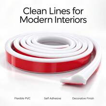1 buah Strip Dekoratif PVC Perekat Diri 2Mx23/27/32MM Fleksibel dan Dapat Ditekuk, Lis Dinding, Lis Lantai, Papan Skirting, Dekorasi Interior untuk Lantai dan Dinding - Beraneka warna - View 2