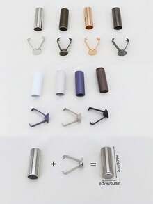 2pcs/10pcs/20pcs Metal Cord Locks, Adjustable Metal Clips Shoelace Accessories Clothing Supplies, Metal Rope Locks Pendant, Clothing Drawstring Stopper Accessories, Suitable For DIY Crafts, Clothing And Cable Management, Clothing Buttons, Decorative Buttons, Rope Stoppers, Rope End Caps, Easy To Install, Combines Fixing And Decorative Functions, Suitable For Shoelaces, Drawstrings, Pants, Bags, Hoodies, Hats Drawstrings And Hooded Sweatshirts - Multicolor - View 10
