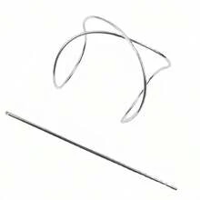 1pc Minimalist Geometric Metal Hair Stick, Gold Cross Hollow Design Bun Hairpin, Daily Hair Accessory - Multicolor - View 4