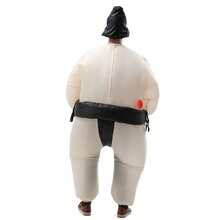 Halloween Christmas Party Black Sumo Inflatable Costume, Unisex Inflatable Costume, Personalized Holiday Costume, Blower Included, Battery Not Included - Black - View 4