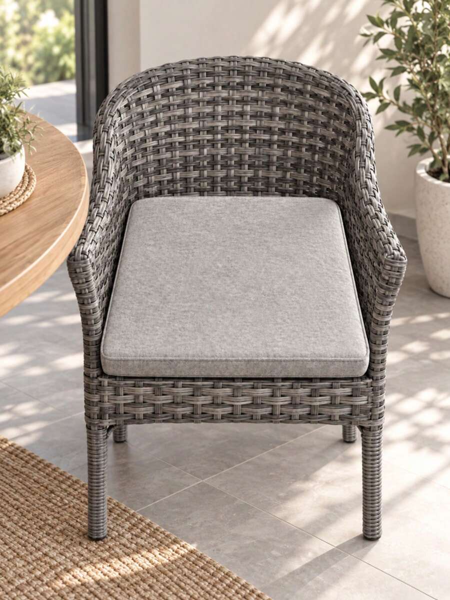 Premium 50x50 Cm Seat Cushion – Modern Soft-Textured Pad For Chairs, Sofas, And Benches – Non-Slip Bottom Indoor Floor Pillow - Grey - View 1