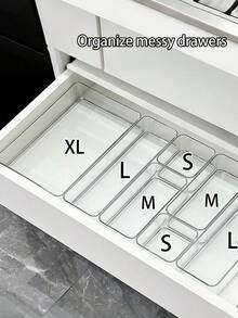 1 Elegant, Transparent, Multi-Layered Drawer-Style Desktop Cosmetic Organizer, Perfect For Organizing Jewelry And Small Items, An Ideal Home Decoration For Autumn, Thanksgiving, Christmas, And New Year Celebrations, - Clear - View 3