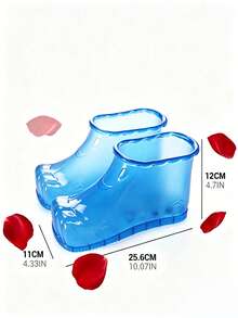 3/2/1pc Portable Foot Bath Basin, Hot Compress Massage Foot Soak Storage Box, Hot Water Soaking Relieves Foot Fatigue, Lightweight And Easy To Carry, Home And Travel Foot Care Accessory - Blue - View 10