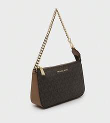 Michael Kors Jet Set Medium Classic Bag, Fashionable Metal Chain Women's Shoulder Bag, Zipper Wallet Elegant Handbag, Suitable For Daily, Gift, Shopping, Party - Dark Brown - View 7