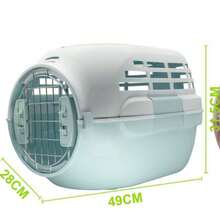 Cat And Small Pet Carrier Box With Carry Handle And Double Doors, For Car Journeys, Outings And Camping, Two Colours - Mint Green - View 10
