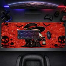 1pc Large Plague Doctor Mouse Pad, Cute Skull Bat Gothic Halloween Desk Mat, Non-Slip Gaming Keyboard Pad - View 3