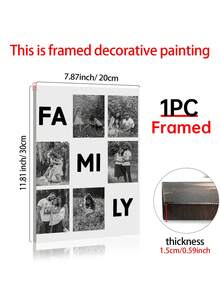 1pc Personalized Family Photo Collage Custom Poster, A Customized Wall Art Gift Featuring 6 Pictures, A Modern Home Decoration Piece Pictures Custom Photo, Suitable For Giving On Birthdays Or Mother's Day, Customizable Things, Optional Frame - Multicolor - View 16