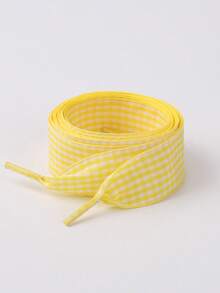 Colorful Plaid Flat Shoelaces, Polyester Woven Creative Checkered Sports Shoelaces, Suitable For White Sneakers And Board Shoes - Multicolor - View 17