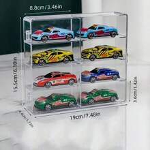 1pc High-Quality Transparent Acrylic 8-Compartment Display Box, Multi-Functional Art Supplies Storage & Carrying Box, Practical Desktop Organizer, Keeps Desktop Tidy, Suitable For Daily Desktop Use - Multicolor - View 15