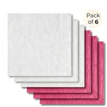 Handuk Wajah 48/6/12/24 lembar, Handuk Wajah Ultra Lembut Ramah Kulit untuk Kulit Sensitif, Ukuran Kecil/Besar 10x10/12x28 Inci, Kain Pembersih Rias Wajah yang Dapat Digunakan Kembali dan Dicuci, Handuk Pembersih Wajah Aneka Warna yang Mudah Dibilas - Merah Muda + Putih - View 1