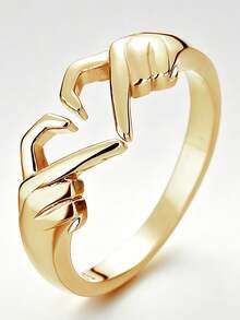 1pc Casual Ring Women Wedding Anniversary Accessory Gift - Yellow Gold - View 7