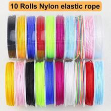 WGRXIRANYKM 10 Rolls/Set 10 Colors Nylon Thread Chinese Knot Cord Mixed Colors Random DIY Solid Color Thread - 72# Mixed Color 10 Rolls a - View 10