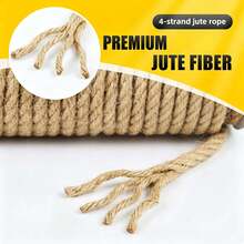 10mm 2/5/10m Jute Rope, Garden Rope, Indoor/Outdoor DIY Twisted Rope, Home Decor Crafts, Thick Garden Rope - Multicolor - View 4