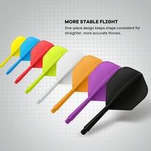 24pcs Integrated Dart Flight Set, 3pcs/Set 8-Color Solid Color Combination, 2BA Universal Thread Integrated Molded Dart Accessories, Anti-Drop And Non-Bending, Replacement Spare Dart Flights And Shafts, Suitable For Hard And Soft Tip Darts, Dart Practice, Indoor Competition, Leisure Gathering Training Replacement Consumables - Multicolor - View 5