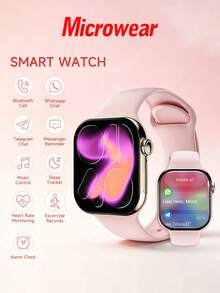 Microwear Smart Watch Compatible With Android And IOS Phones, 2.08-Inch LTPO Screen, Fitness Tracker With 170+ Sports Modes, ChatGPT AI Smart Watch, Heart Rate, Blood Oxygen And Sleep Monitoring - Rose Gold - View 2