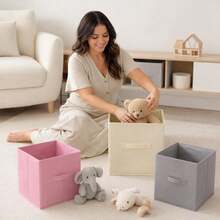 Non-Woven Fabric Foldable Large Capacity Storage Box With Handle, Suitable For Clothes And Bedding - View 11