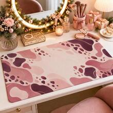 1pc Abstract Pink Purple Blot Large Desk Mat, Non Slip Extended Gaming Mouse Pad For Office Home Decor - View 4