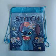 Hasbro 1pc Disney Stitch Drawstring Backpack, Cute Cartoon Cinch Bag, Lightweight Portable Sports Storage Bag, Suitable For Boys, Girls, Travel, Party Gifts - Multicolor - View 9