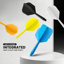 24pcs Integrated Dart Flight Set, 3pcs/Set 8-Color Solid Color Combination, 2BA Universal Thread Integrated Molded Dart Accessories, Anti-Drop And Non-Bending, Replacement Spare Dart Flights And Shafts, Suitable For Hard And Soft Tip Darts, Dart Practice, Indoor Competition, Leisure Gathering Training Replacement Consumables - Multicolor - View 2