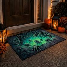 1pc Cute Ghost Diatomite Welcome Doormat, Halloween & Christmas Holiday Decor Rug, Multipurpose Floor Mat For Stovetop, Coffee Station, Water Bar Counter, Indoor Outdoor Front Entryway, Kitchen Hallway Home Decor, Farmhouse Area Carpet - Multicolor - View 5
