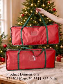 1pc Holiday Gift Packaging Storage Bag, Foldable Large Capacity Multi-Pocket Gift Packaging Storage Bag, Durable Oxford Cloth Material, Suitable For Travel, Camping, Christmas Bows, Ribbons, Balloons And Holiday Decorations Large Capacity Container - Multicolor - View 12