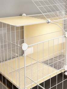 1pc Indoor Large Rabbit Cage With Built-In Pull-Out Tray Toilet Pet Bunny House Villa With Universal Rolling Wheels Four Seasons Habitat For Guinea Pig Chinchilla Small Animals Easy To Clean Sturdy Spacious Pet Home - multicolor - View 7